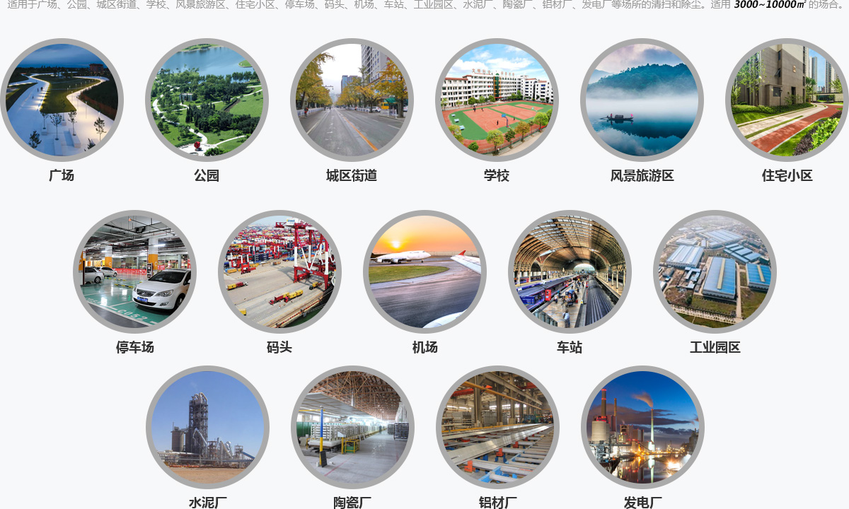 駕駛式掃地機(jī)適用場(chǎng)合